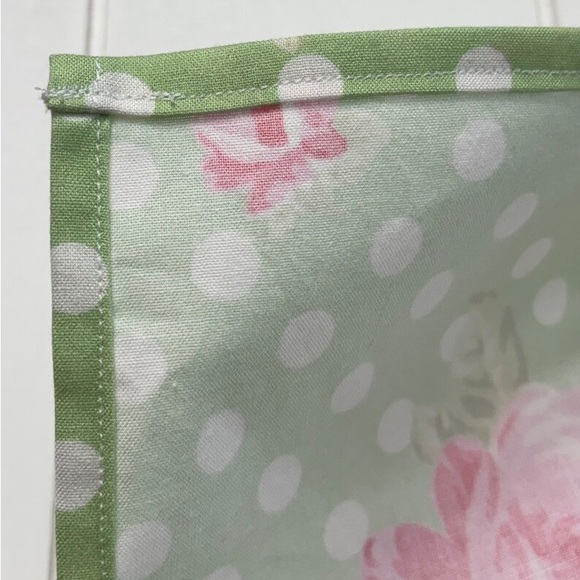 Shabby Cottage Roses Farmhouse Green Decorative Tea Dish Towel and Pot Holder - Picture 5 of 9